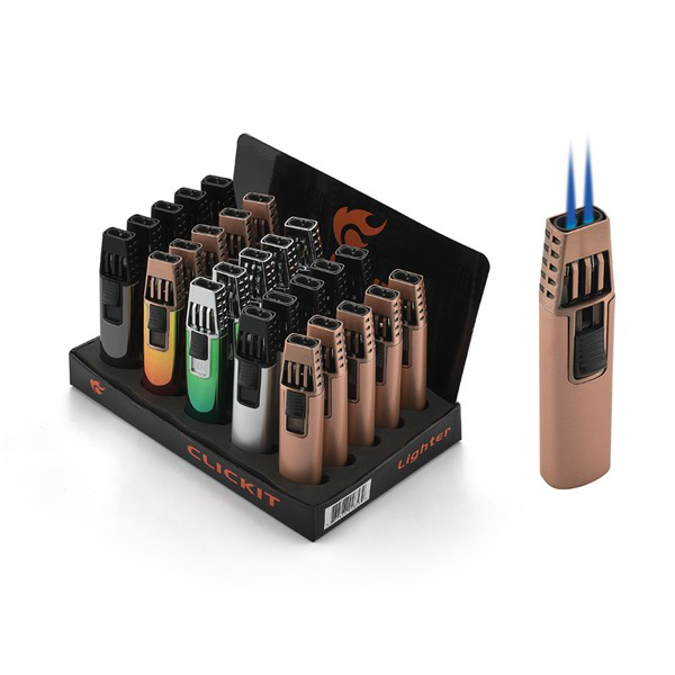 Picture of CLICKIT LIGHTER 25CT - DOUBLE TORCH GH 0260