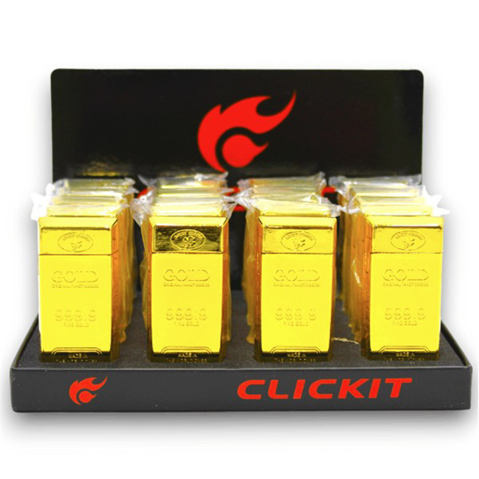 Picture of CLICKIT LIGHTER 20CT - GOLD BAR GH 10055