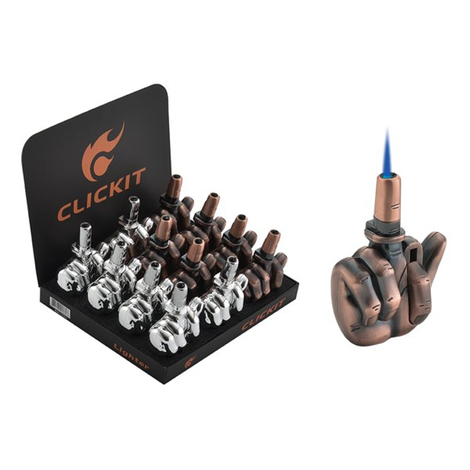 Picture of CLICKIT LIGHTER 12CT - MIDDLE FINGER GH1680