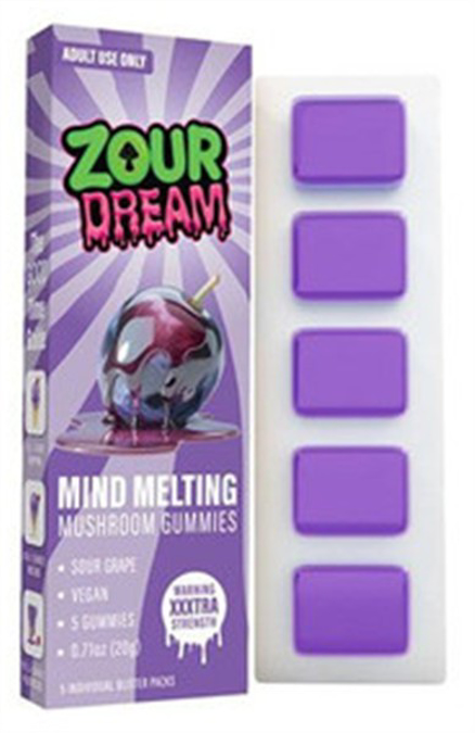 Picture of ZOUR DREAM MUSHROOM GUMMIES  20GM 5CT - SOUR GRAPE