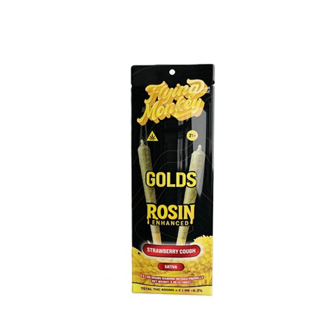 Picture of FLYING MONKEY GOLDS PREROLLS 1.65GM 2CT -  STRAWBERRY COUGH