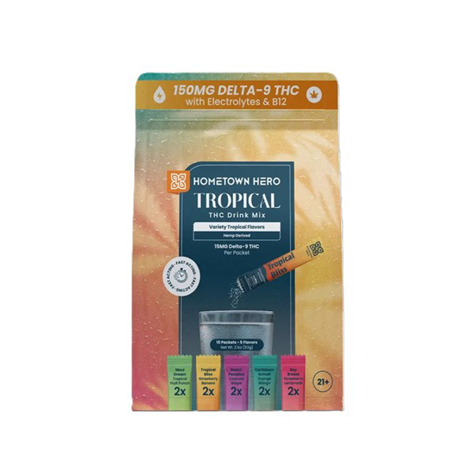 Picture of HOMETOWN HERO TROPICAL DRINK MIX 15MG 10CT - CARIBBEAN SUNSET