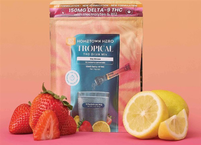 Picture of HOMETOWN HERO TROPICAL DRINK MIX 15MG 10CT - BAY BREEZE