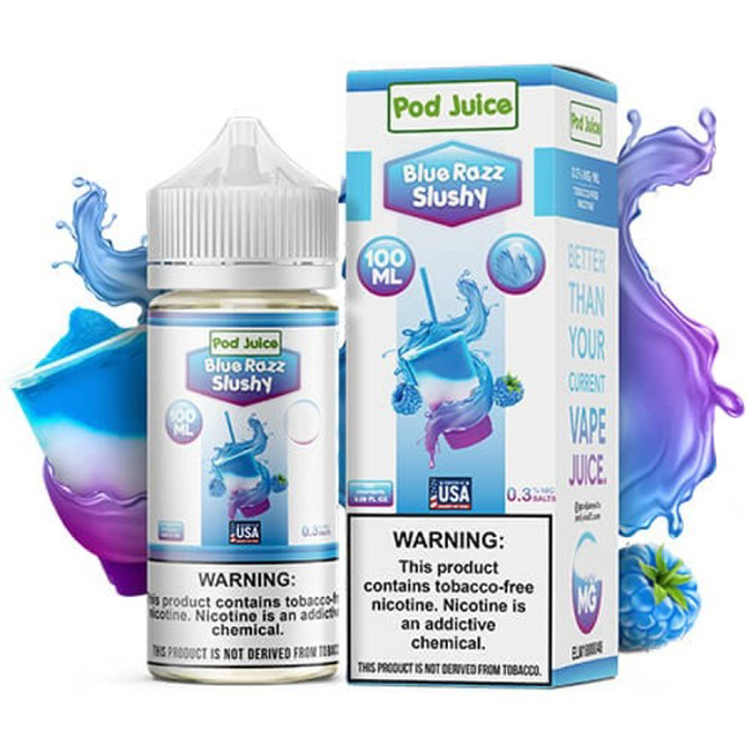 Picture of POD JUICE EJUICE 6MG 100ML - BLUE RAZZ SLUSHY