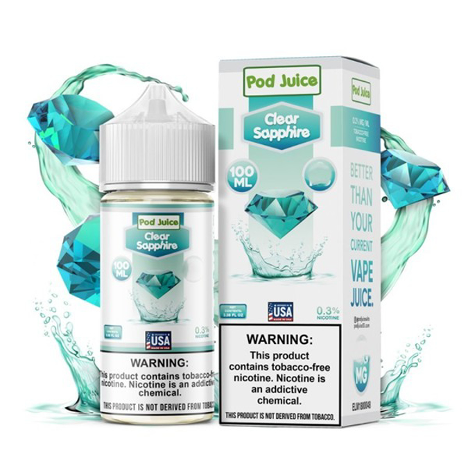 Picture of POD JUICE EJUICE 3MG 100ML - CLEAR SAPPHIRE