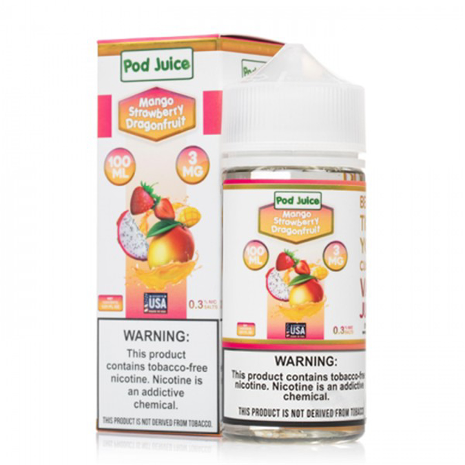 Picture of POD JUICE EJUICE 3MG 100ML - MANGO STRAWBERRY DRAGONFRUIT
