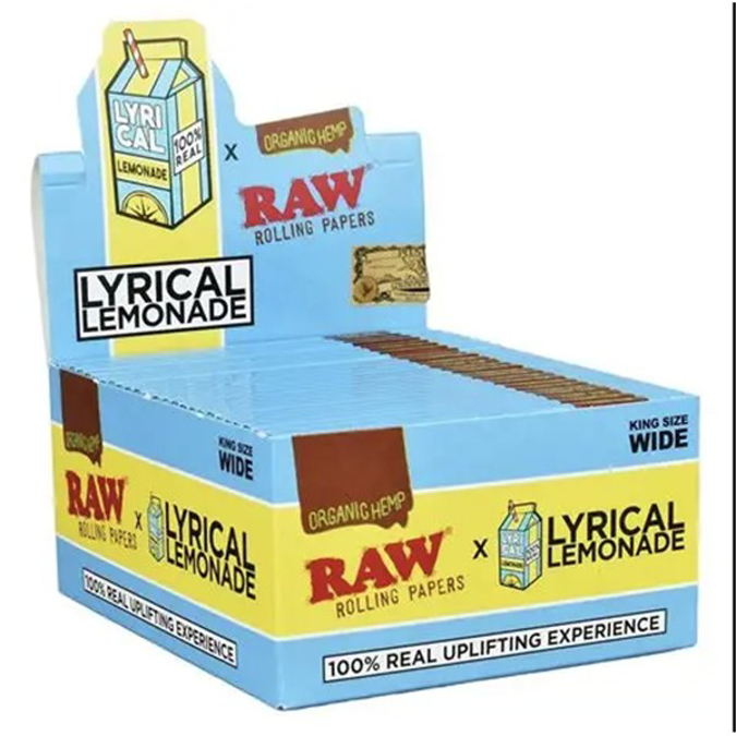 Picture of RAW PAPER ORGANIC LYRICAL KING SIZE WIDE 50PK 32CT - LEMONADE GRAPE