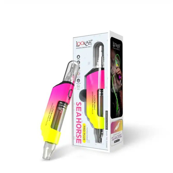 Picture of LOOKAH SEAHORSE PRO PLUS DAB PEN VAPORIZER KIT - PINK YELLOW GARDINET