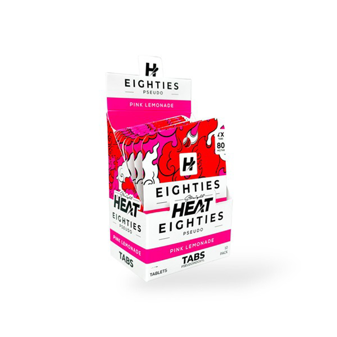 Picture of HYDROX - HEAT EIGHTIES PSEUDO TAB 80MG 1CT/PACK 25PACK/BOX - PINK LEMONADE
