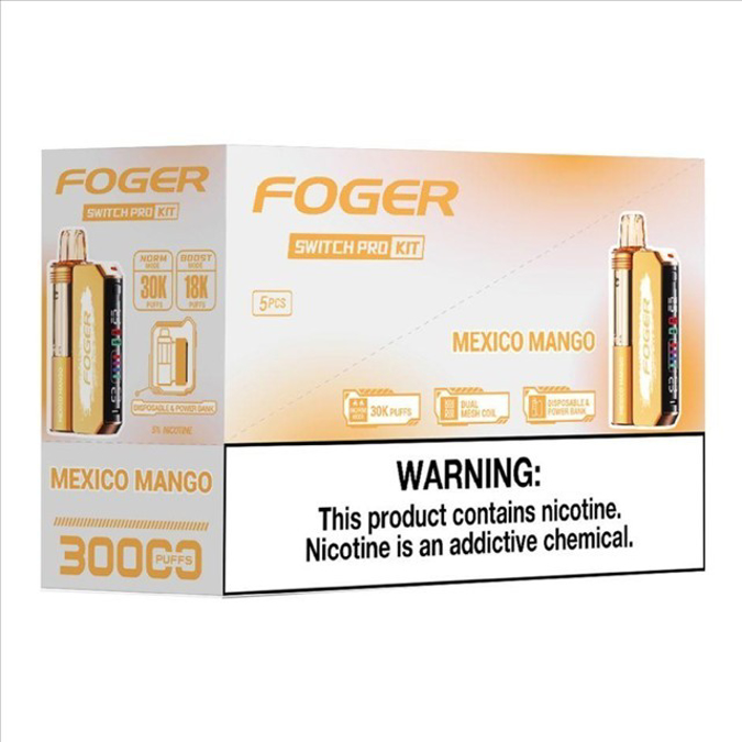 Picture of Foger Disposable kit Switch Pro 30 000 Puffs 5ct/bx - Mexico Mango
