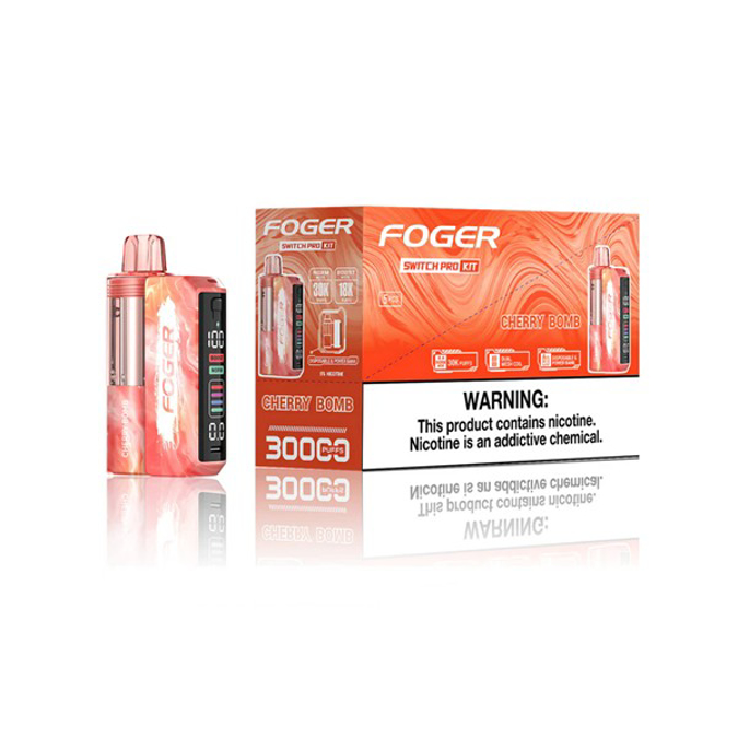 Picture of Foger Disposable kit Switch Pro 30,000 Puffs 5ct/bx - Cherry Bomb