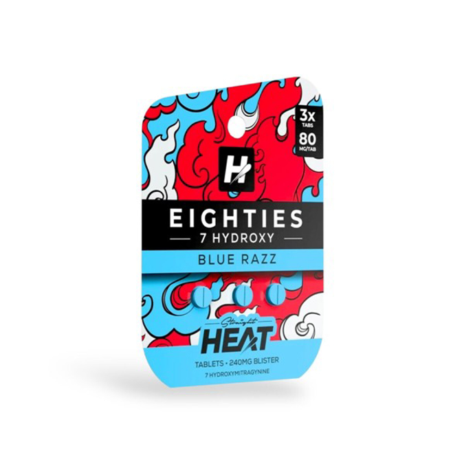 Picture of HYDROX - HEAT EIGHTIES TAB 80MG 3CT - BLUE RAZZ