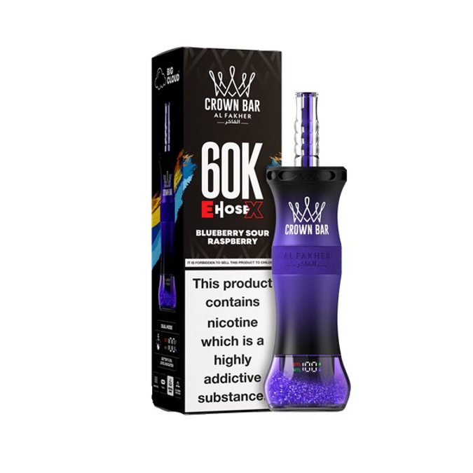 Picture of CROWN BAR DISPOSABLE 60K PUFF 5CT - BLUEBERRY SOUR RASPBERRY