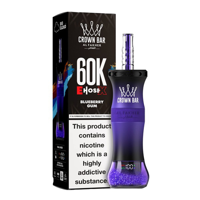 Picture of CROWN BAR DISPOSABLE 60K PUFF 5CT - BLUEBERRY GUM