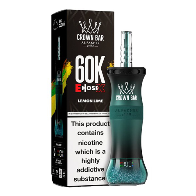 Picture of CROWN BAR DISPOSABLE 60K PUFF 5CT - LEMON LIME