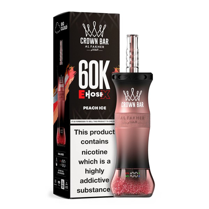 Picture of CROWN BAR DISPOSABLE 60K PUFF 5CT - PEACH ICE