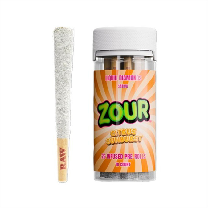 Picture of ZOUR STASH TCH-A 2G PREROLLS 10 PK- CITRUS SUNBURST