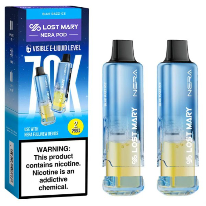Picture of LOST MARY NERA 2PODS 70K PUFF 5CT/BOX - BLUE RAZZ ICE