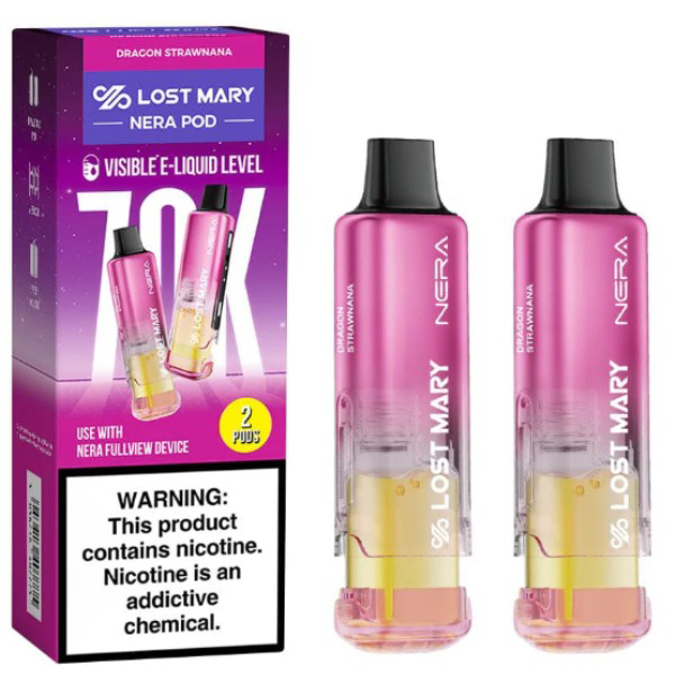 Picture of LOST MARY NERA 2PODS 70K PUFF 5CT/BOX - DRAGON STRAWNANA