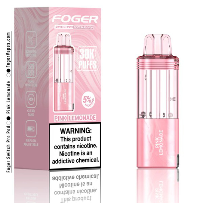 Picture of Foger Disposible Pod Switch Pro 30 000 Puffs 5ct/bx - PINK LEMONADE