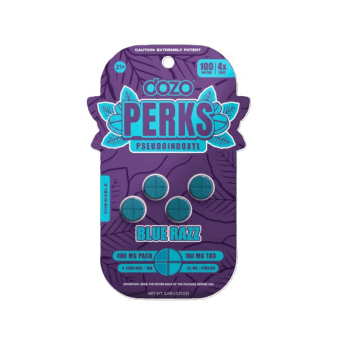 Picture of HYDROX - DOZO PERKS PSEUDO TAB 100MG 4CT - BLUE RAZZ
