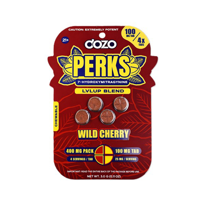 Picture of HYDROX - DOZO PERKS TAB 100MG 4CT - WILD CHERRY