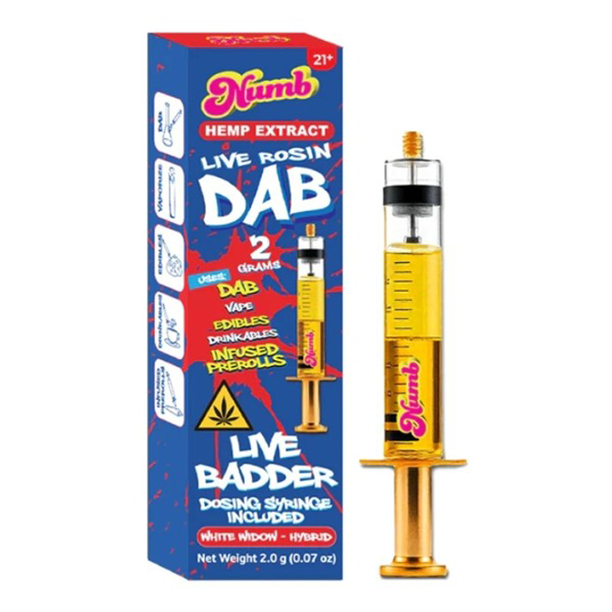 Picture of NUMB DAB THCA ROSING SYRINGE 2GM 2ML - WHITE WIDOW