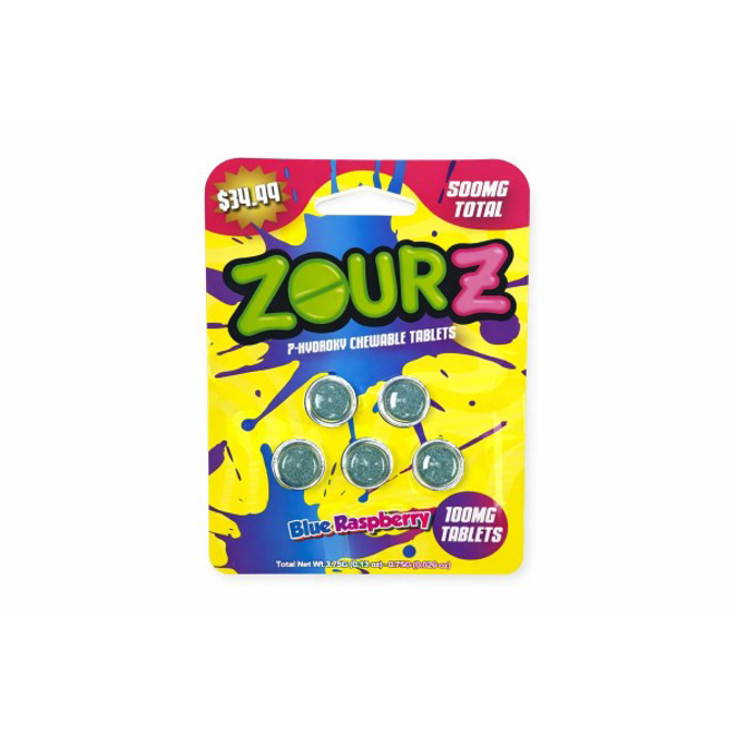 Picture of HYDROX - ZOURZ TAB 100MG 5 CT - BLUE RASPBERRY