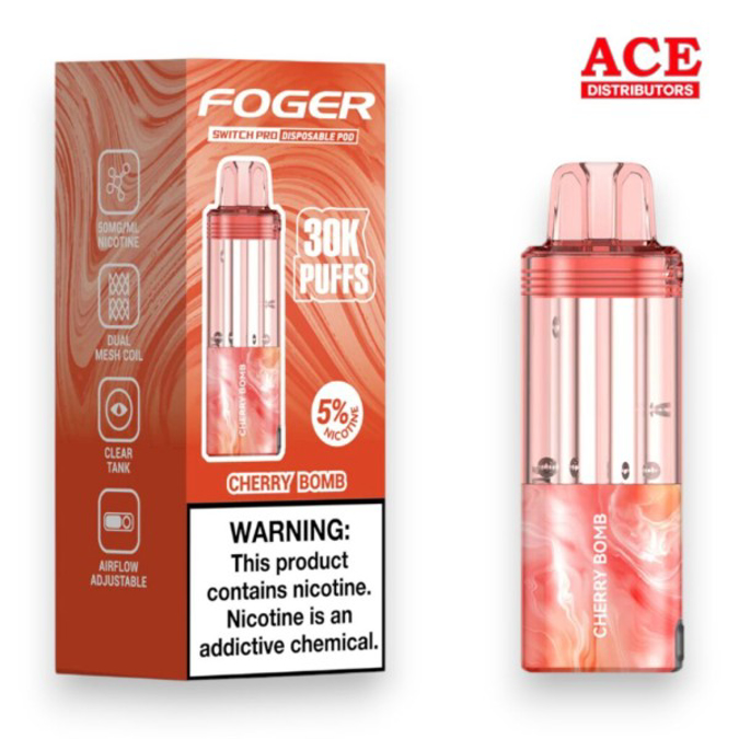 Picture of Foger Disposible Pod Switch Pro 30 000 Puffs 5ct/bx - CHERRY BOMB