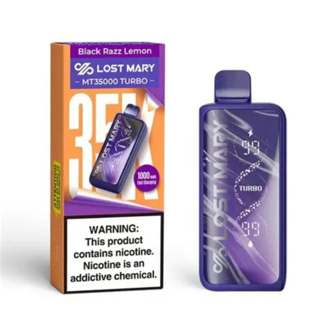 Picture of LOSTMARY TURBO DISPOSABLE MT35000 5CT - BLACK RAZZ LEMON