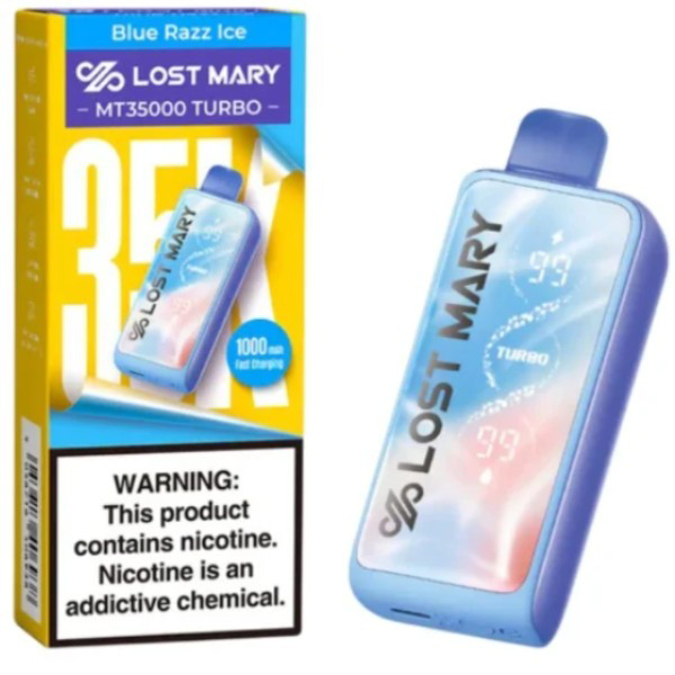 Picture of LOSTMARY TURBO DISPOSABLE MT35000 5CT - BLUE RAZZ ICE
