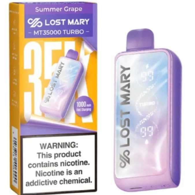Picture of LOSTMARY TURBO DISPOSABLE MT35000 5CT - SUMMER GRAPE