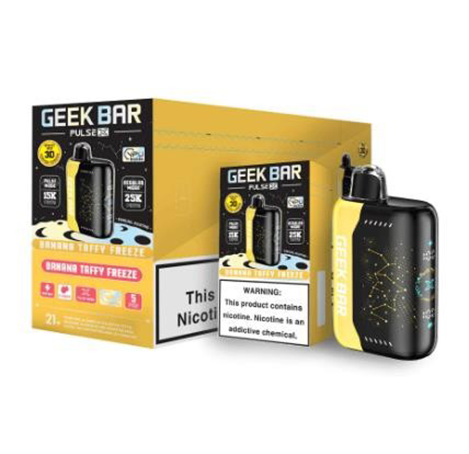 Picture of Geekbar Disposable 25 000 Puffs 5ct/bx - Banana Taffy Freeze