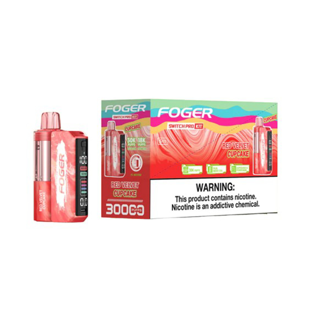 Picture of Foger Disposable kit Switch Pro 30 000 Puffs 5ct/bx - RED VELVET CUPCAKE