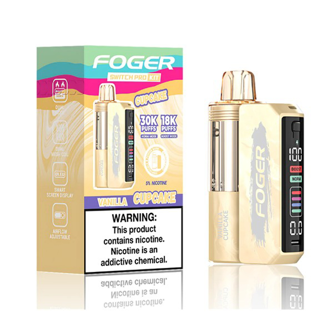Picture of Foger Disposable kit Switch Pro 30 000 Puffs 5ct/bx - VANILLA CUPCAKE