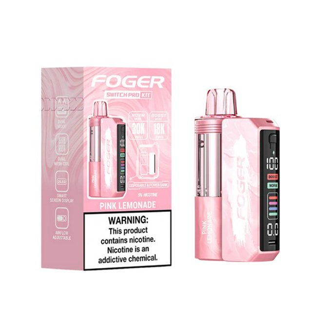 Picture of Foger Disposable kit Switch Pro 30 000 Puffs 5ct/bx - PINK LEMONADE