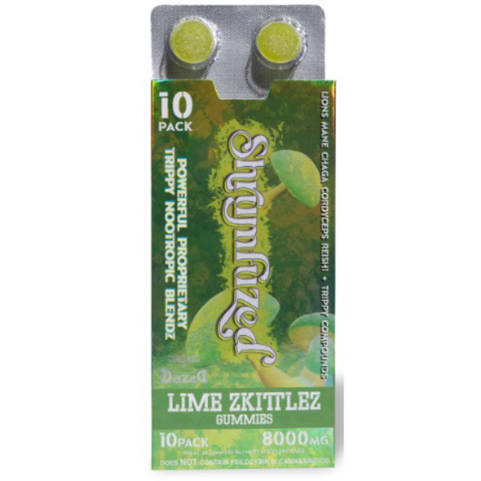 Picture of SHRUMFUZED GUMMIES 8000MG 10PK - LIME ZKITTLEZ