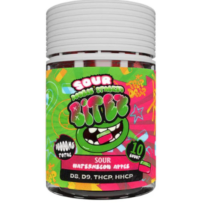 Picture of BITEZ GUMMIES 10GM 10CT/JAR - SOUR WATERMELON APPLE