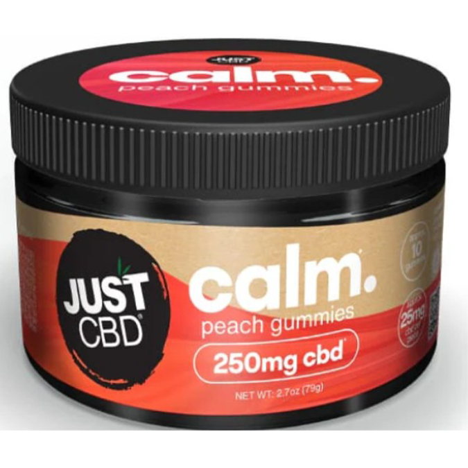 Picture of JUST CBD GUMMIES 250MG 10CT/JAR - PEACH CALM