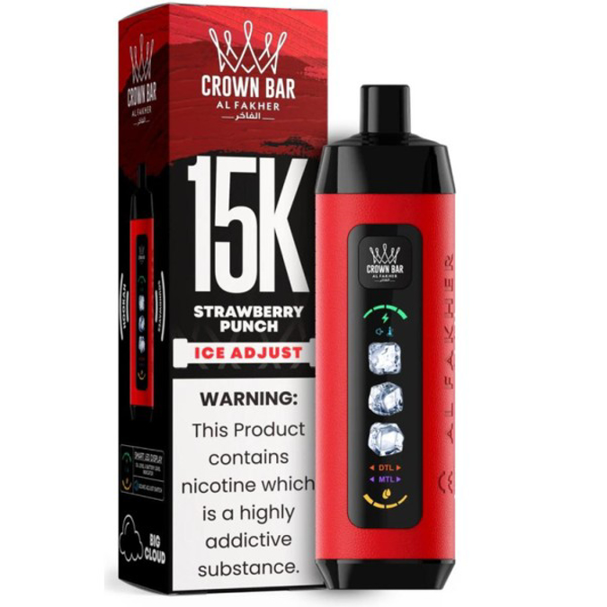 Picture of CROWN BAR DISPOSABLE 15K PUFFS 5CT - STRAWBERRY PUNCH