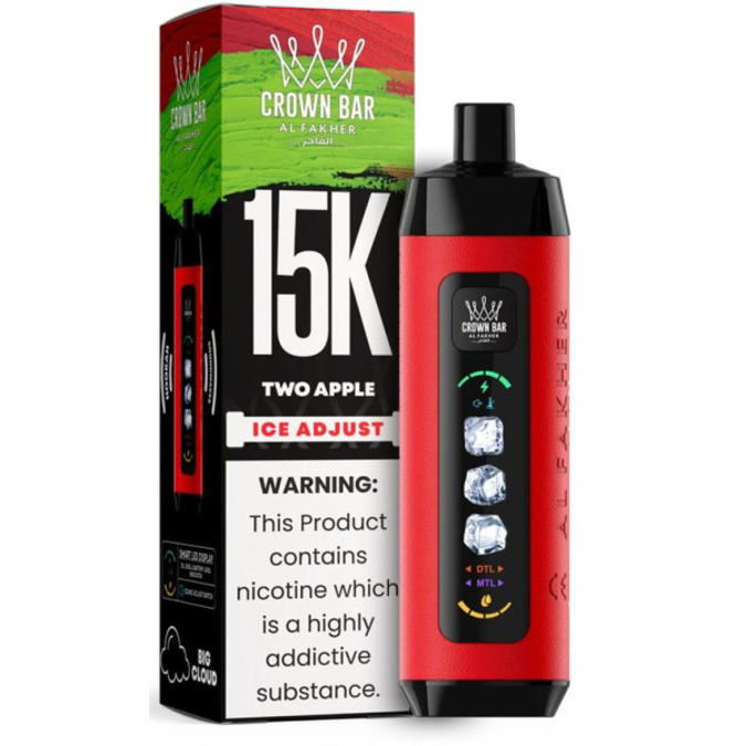 Picture of CROWN BAR DISPOSABLE 15K PUFFS 5CT - TWO APPLE