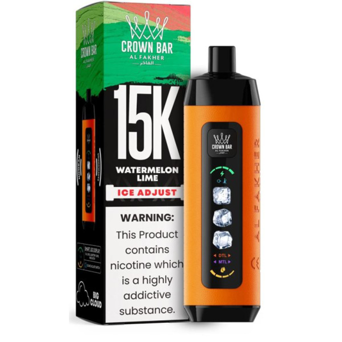 Picture of CROWN BAR DISPOSABLE 15K PUFFS 5CT - WATERMELON LIME