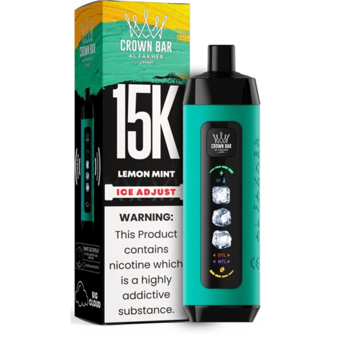 Picture of CROWN BAR DISPOSABLE 15K PUFFS 5CT - LEMON MINT