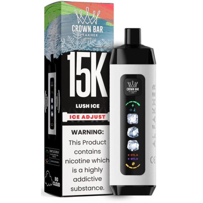 Picture of CROWN BAR DISPOSABLE 15K PUFFS 5CT - LUSH ICE