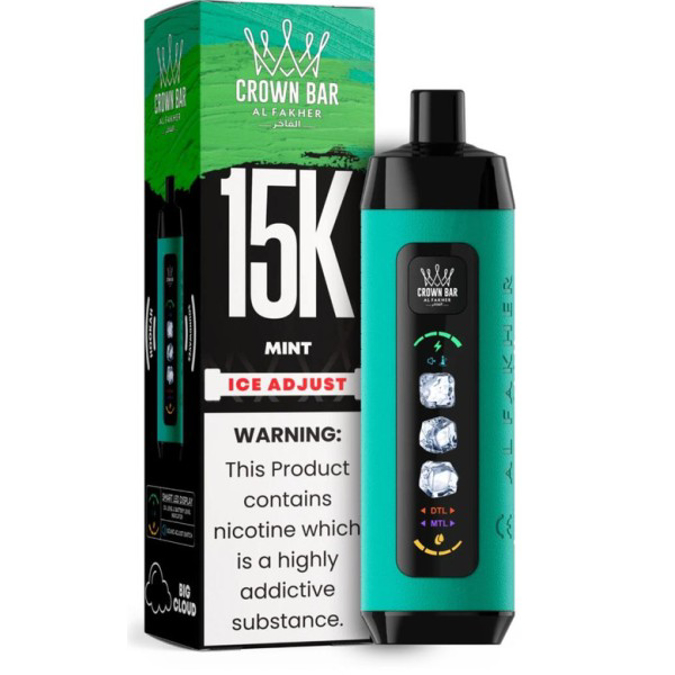 Picture of CROWN BAR DISPOSABLE 15K PUFFS 5CT - MINT