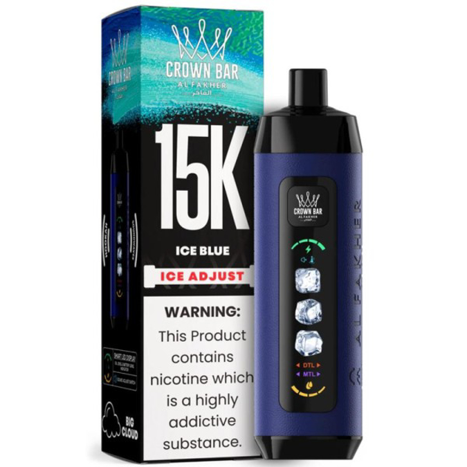 Picture of CROWN BAR DISPOSABLE 15K PUFFS 5CT - ICE BLUE