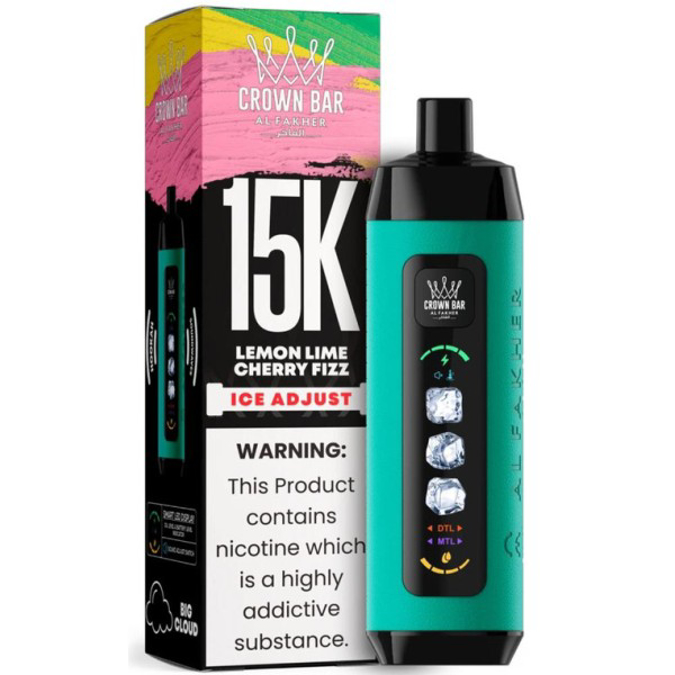 Picture of CROWN BAR DISPOSABLE 15K PUFFS 5CT - LEMON LIME CHERRY FIZZ