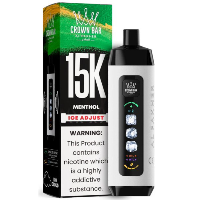 Picture of CROWN BAR DISPOSABLE 15K PUFFS 5CT - MENTHOL