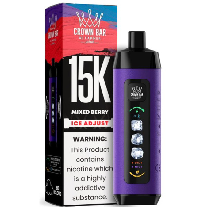 Picture of CROWN BAR DISPOSABLE 15K PUFFS 5CT - MIXED BERRY