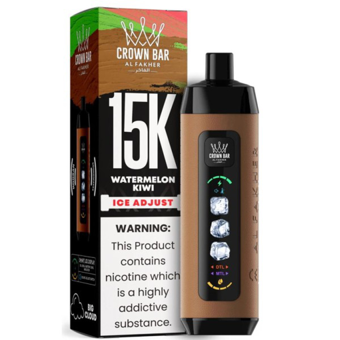 Picture of CROWN BAR DISPOSABLE 15K PUFFS 5CT - WATERMELON KIWI